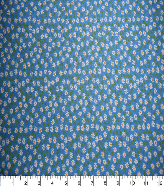 Packed Ditsy Floral on Harbor Blue Cotton Fabric by Quilter's Showcase, , hi-res, image 2