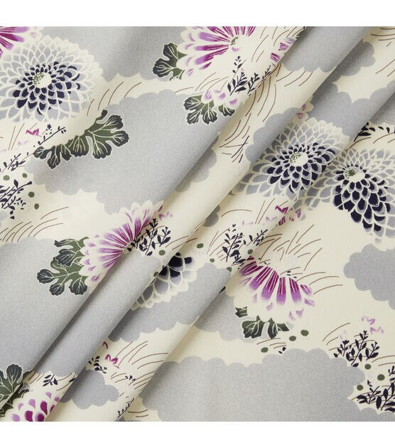 Designer Multi Floral Printed Silk Specialty Apparel Fabric, , hi-res, image 2