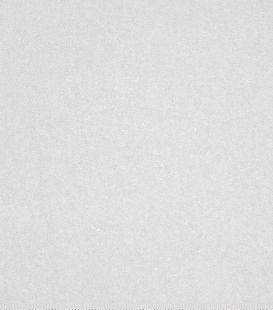 Solid 108" Wide Flannel Fabric, White, swatch