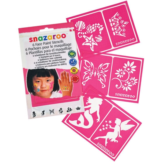 LOCOLO 22 Pcs Face Paint Stencils Kits-17 Reusable Face Painting Stencils with 4 Sticker and 900 Face Body Gems Rhinestone Stickers, Ba