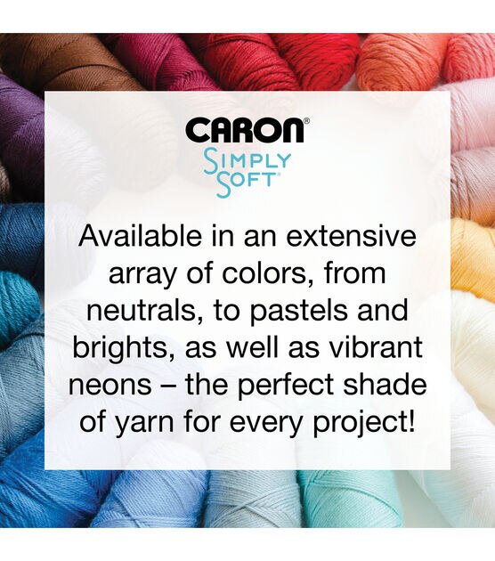 1 Skein Caron Simply Soft Acrylic Yarn #9703 Bone #4Wt. 6oz. 315 Yds NEW  USA