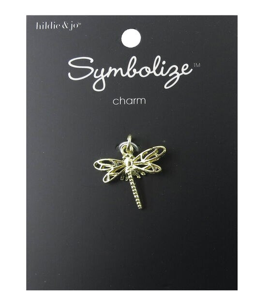 Gold Dragonfly Charm by hildie & jo