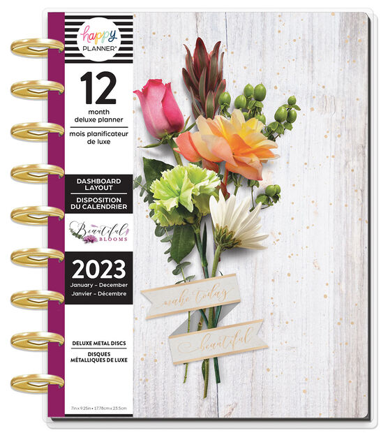 Happy Planner 2023 Beautiful Blooms Classic Deluxe 12 Month Planner, , hi-res, image 2