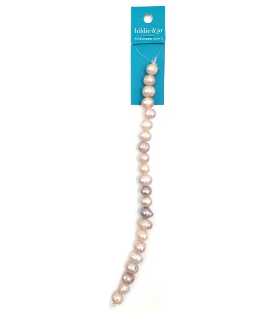 7" Champagne Freshwater Pearl Strung Bead Strand by hildie & jo
