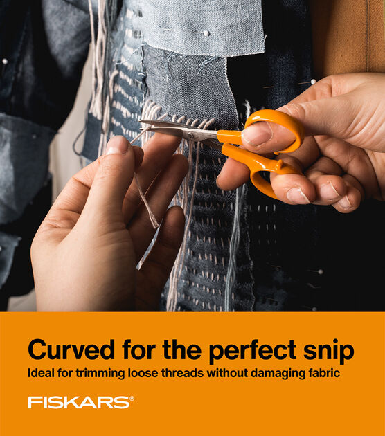 Fiskars Curve Craft Scissors #4LifeTime Warranty Sharper Blades Ideal for  Fabric