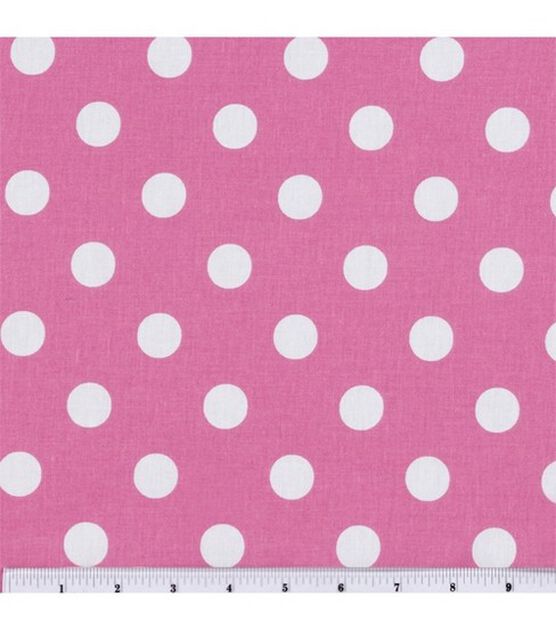 Large Dots on Pink Quilt Cotton Fabric by Keepsake Calico, , hi-res, image 1