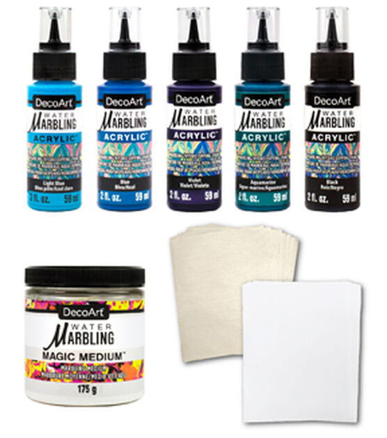 DecoArt Water Marbling Cool Hues Colletion Kit