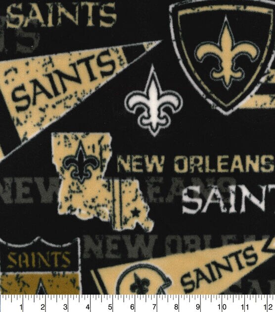Fabric Traditions New Orleans Saints Fleece Fabric Retro