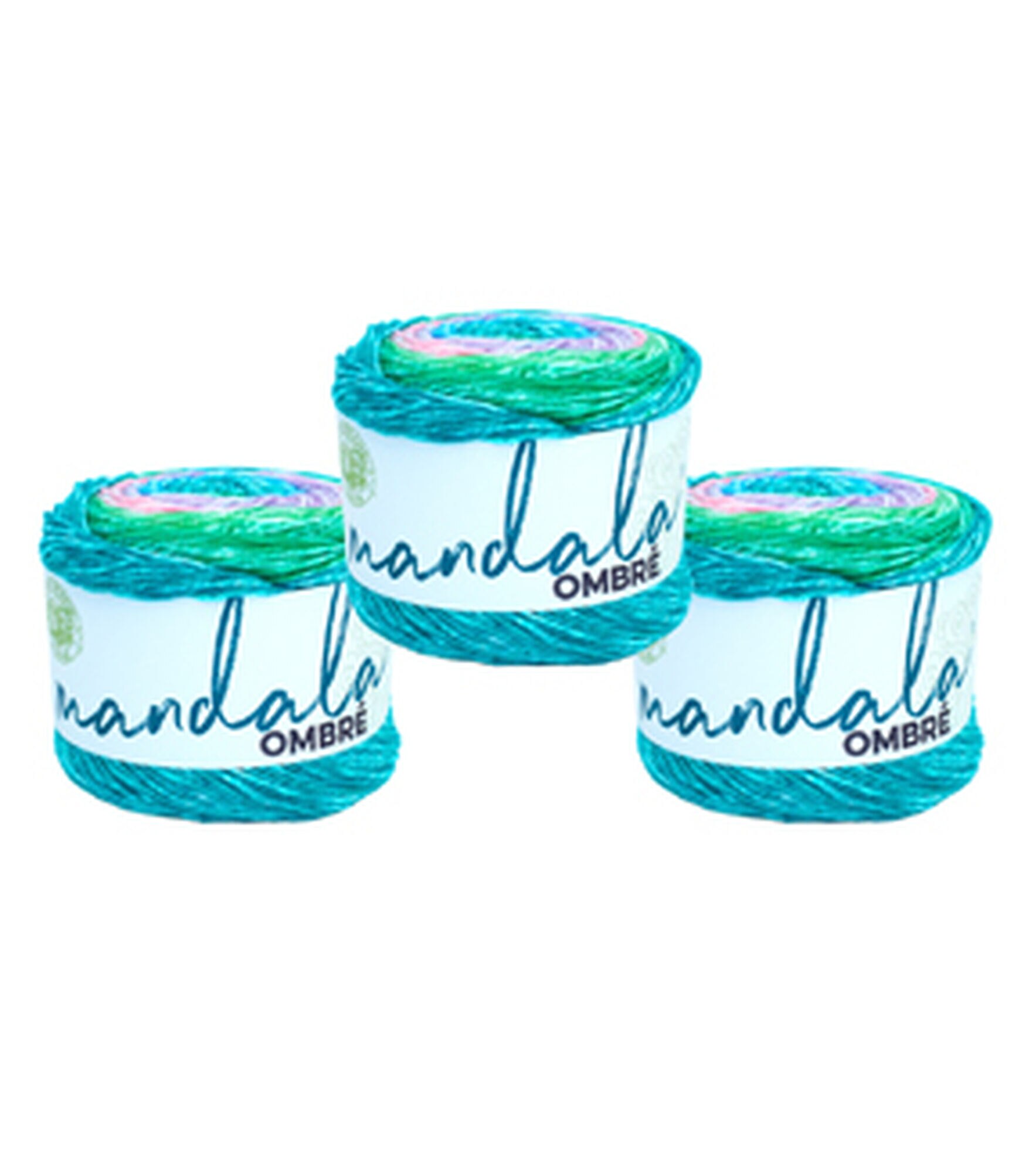 Lion Brand Mandala Ombre Worsted Acrylic Yarn 3 Bundle, Balance, hi-res