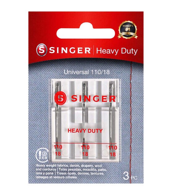 Singer Universal Heavy Duty Needles 3/Pk- Size 18/110