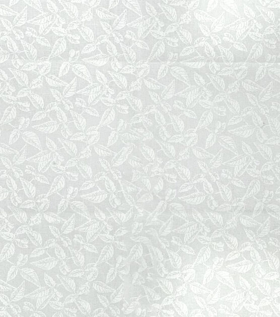 18" x 21" White Vines Cotton Fabric Quarter 1pc by Keepsake Calico, , hi-res, image 3