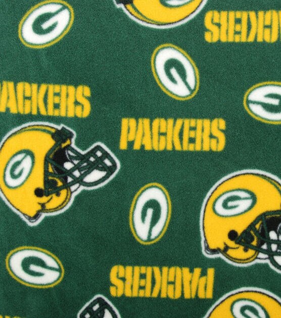 Fabric Traditions Green Bay Packers Fleece Fabric Tossed, , hi-res, image 1