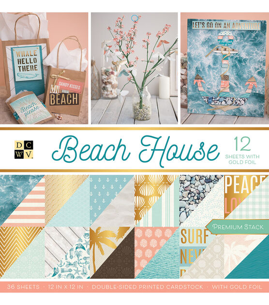 DCWV Premium Stack Double-sided Printed Cardstock - Beach House