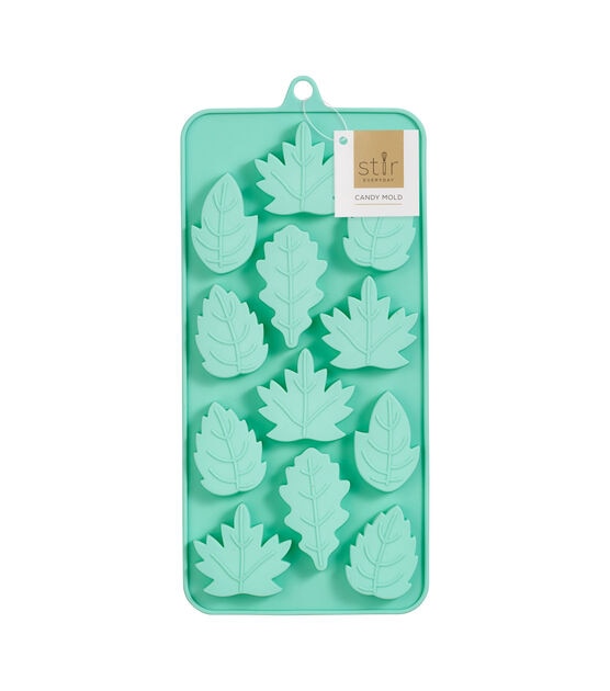 4" x 9" Silicone Leaves Candy Mold by STIR, , hi-res, image 1