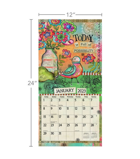 LANG 2023 Embrace The Day Wall Calendar 12x12, , hi-res, image 4