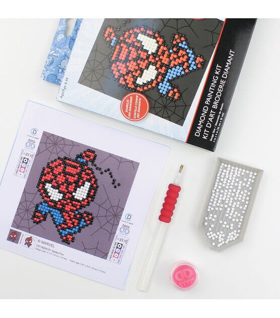 Camelot Dotz 4" x 4" Spidey Fun Diamond Painting Kit, , hi-res, image 4