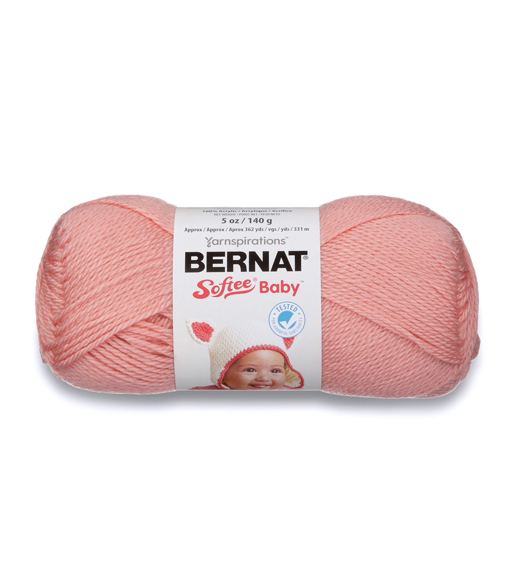 Bernat Softee Baby Light Weight Acrylic Yarn, Soft Peach, hi-res