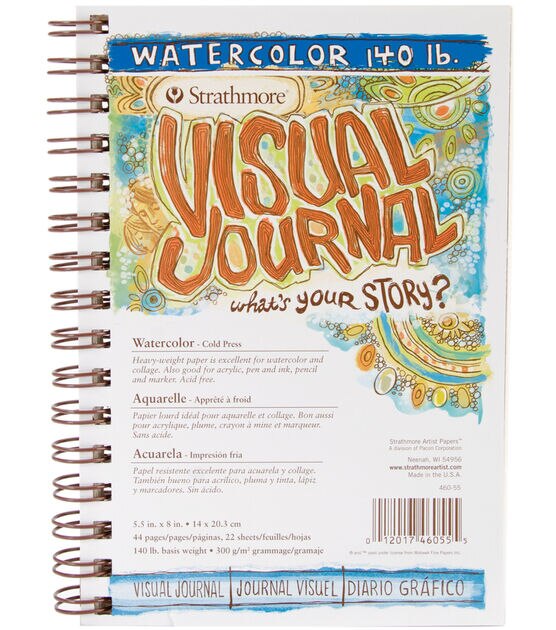 Strathmore Visual Journal Watercolor 5.5"X8" 22 Sheets