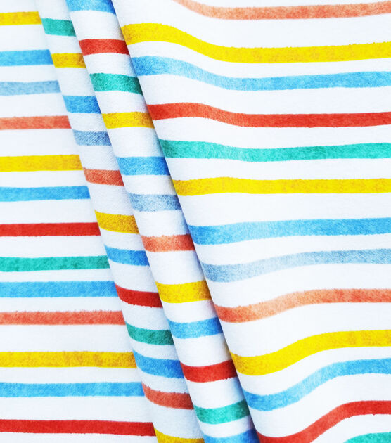 Up Up Away Striped Nursery Flannel Fabric by Lil' POP!, , hi-res, image 2