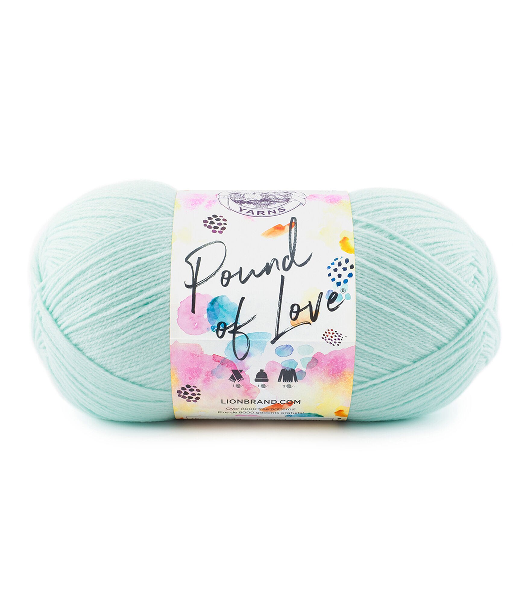 Lion Brand Pound Of Love 1020yds Worsted Acrylic Yarn, Pastel Green, hi-res