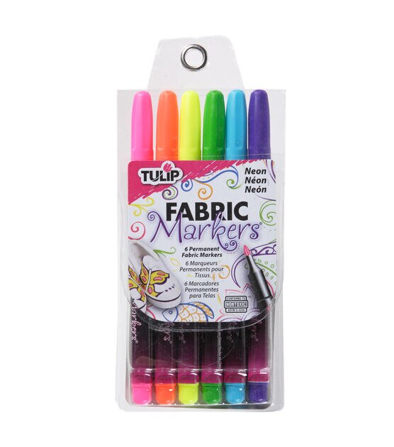 Tulip Fabric Markers 6 PK Neon