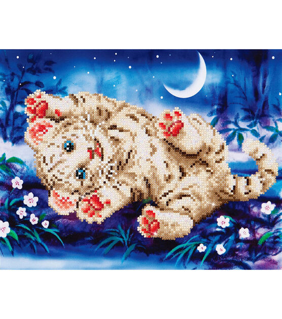 Diamond Embroidery Facet Art Kit 17"X13.7" Baby Tiger Roly Poly