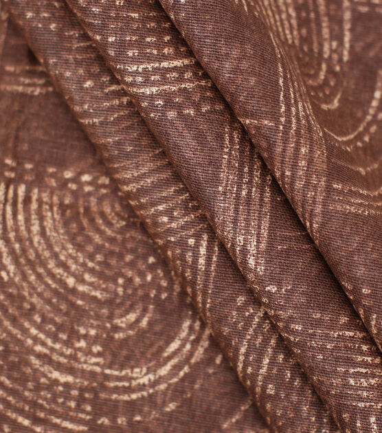 Tribal Lines Brown Cotton Canvas Fabric, , hi-res, image 2