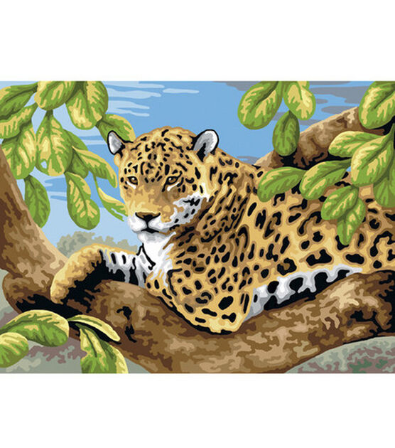 15-1/4"x11-1/4" Junior Paint By Number Kit Leopard In Tree
