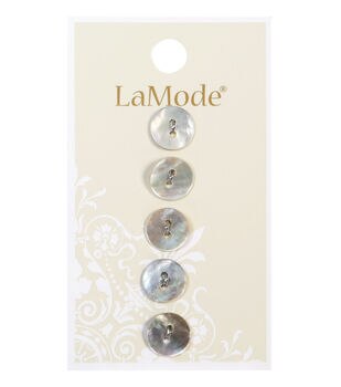 La Mode 3/4 Tan Leather Shank Buttons 3pk