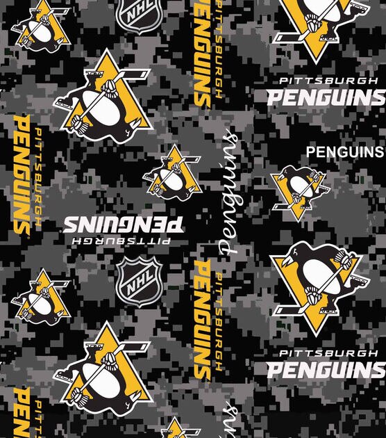 Pittsburgh Penguins Fleece Fabric Digital Camo