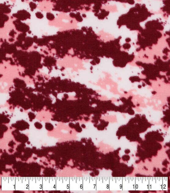 Pink Camouflage Anti Pill Fleece Fabric, , hi-res, image 3