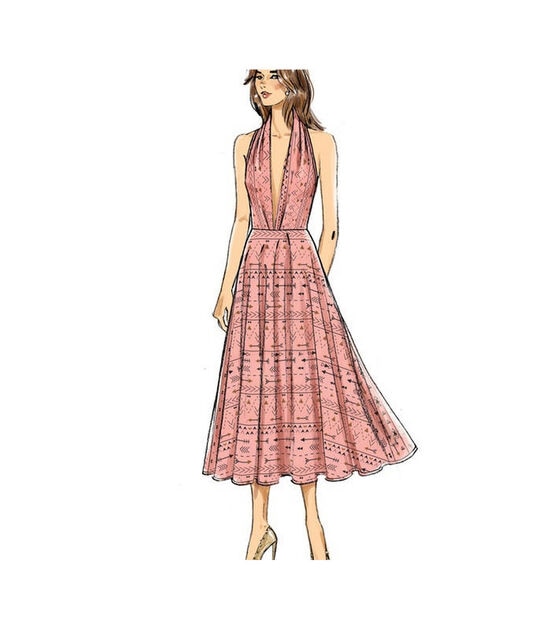 Vogue V9343 Size 14 to 22 Misses Dress Sewing Pattern, , hi-res, image 4