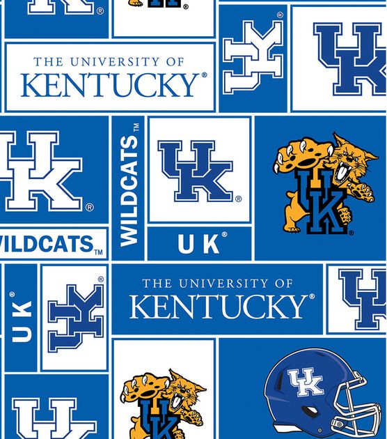 University of Kentucky Wildcats Fleece Fabric Block