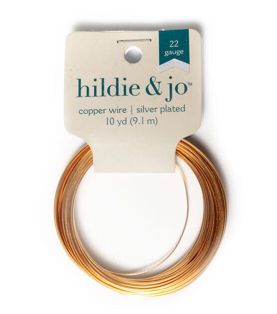 hildie & Jo 10yds Gold Silver Plated Copper Wire - Jewelry Wire - Beads & Jewelry Making