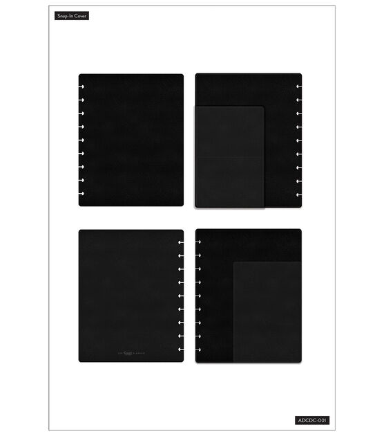 Happy Planner Classic Midnight Black Deluxe Snap In Cover, , hi-res, image 2