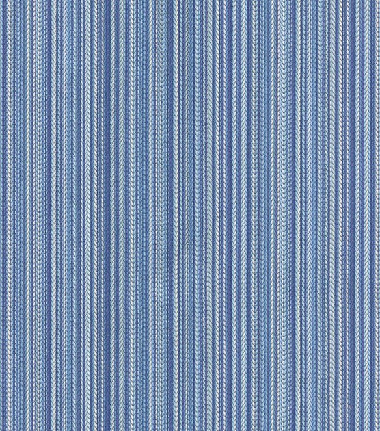 Waverly Upholstery 8x8 Fabric Swatch Cozy Up Stripe & Denim