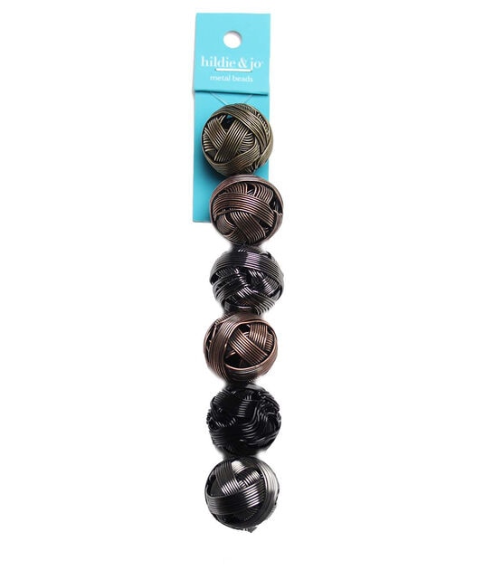 24mm Multicolor Metal Strung Beads by hildie & jo