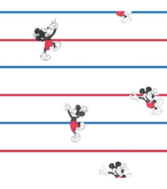 Disney Mickey Stripe & Dots No Sew Fleece Throw Kit
