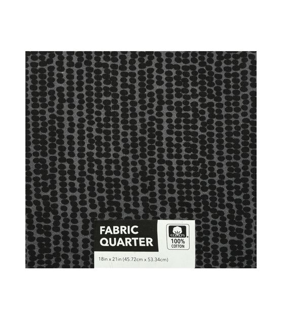 18" x 21" Black Tonal Dots Cotton Fabric Quarter 1pc by Keepsake Calico, , hi-res, image 1