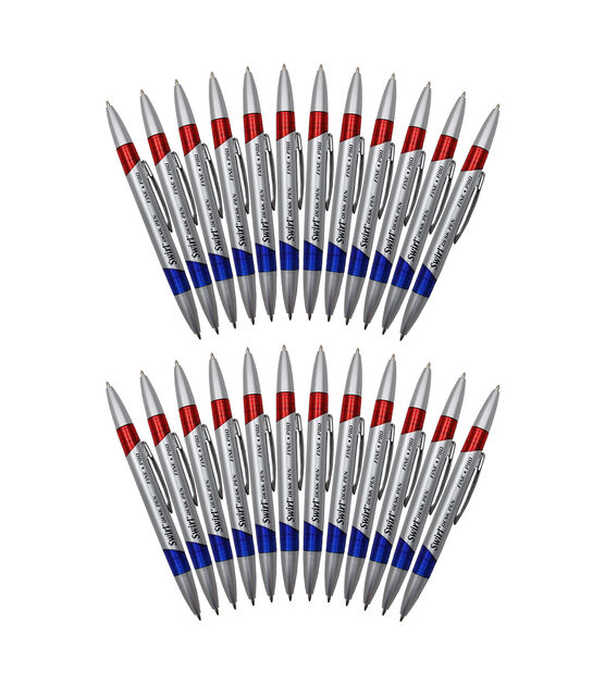 Moon Products 24pk Red & Blue Swirl Ink Pens
