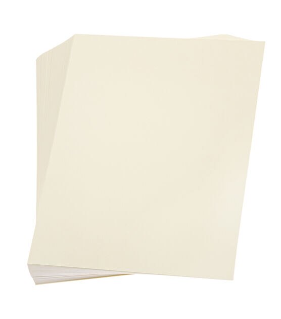 100 Sheet 8.5" x 11" Ivory Smooth Cardstock Paper Pack by Park Lane, , hi-res, image 2