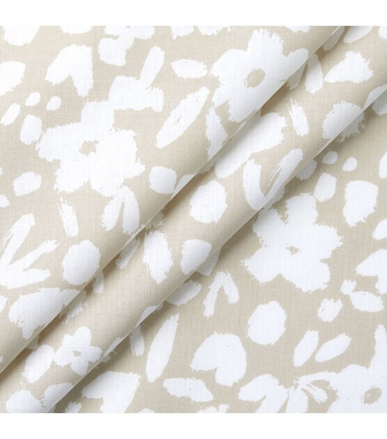 Painted Flowers Birch Organic Cotton Fabric, , hi-res, image 2