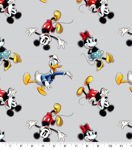 Disney 100 Mickey And Friends Sketch Cotton Fabric
