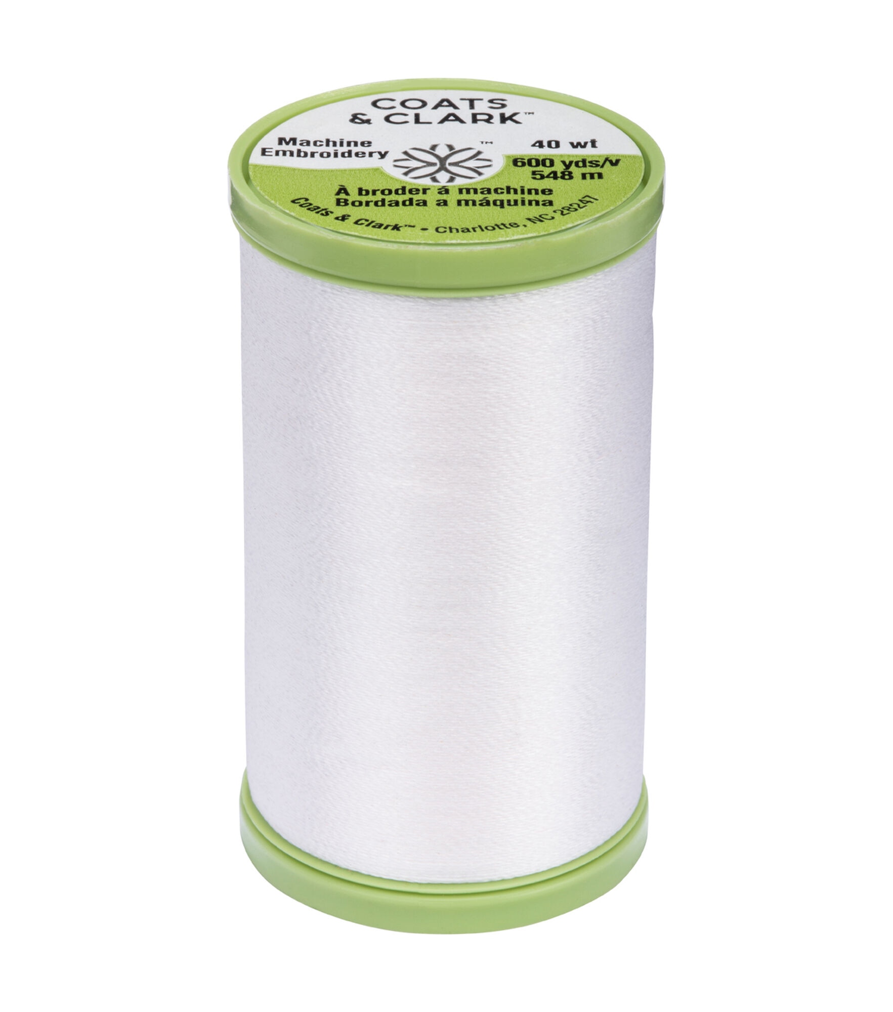 Coats & Clark Trilobal Embroidery Thread, White, hi-res