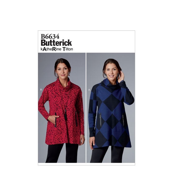 Butterick B6634 Size L to 2XL Misses Tunic Sewing Pattern