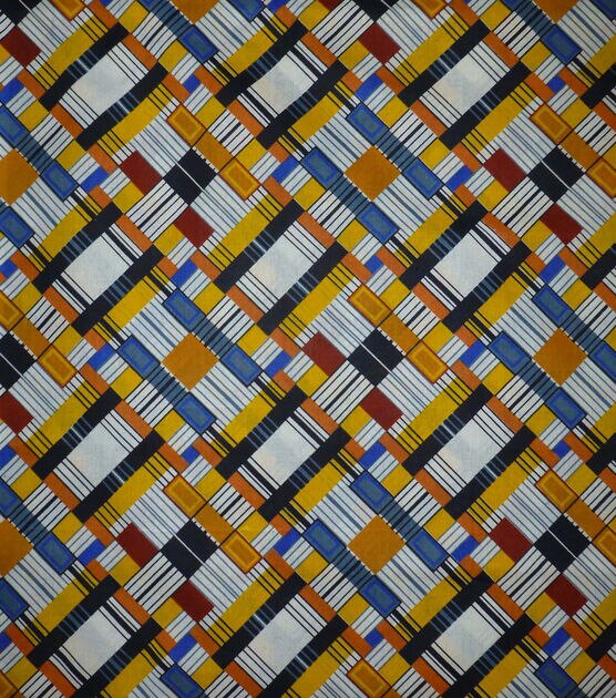 Multicolor Pseudo Plaid Cotton Shirting Fabric, , hi-res, image 2