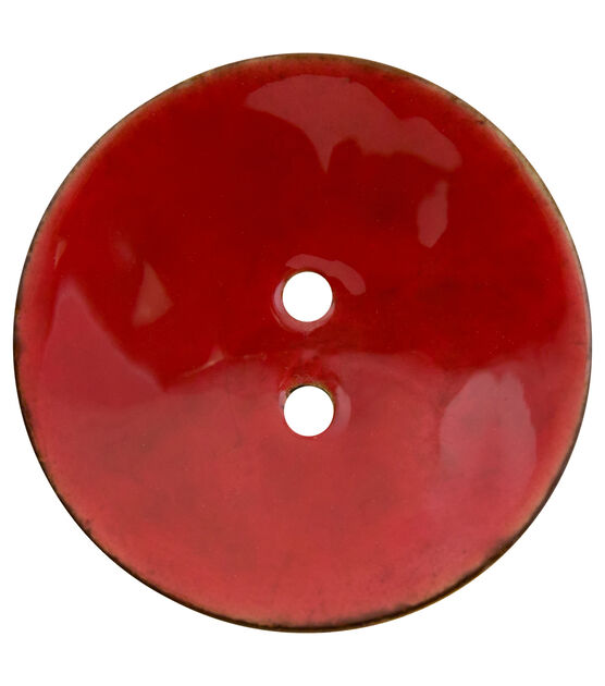 Organic Elements 2.5" Coconut Round 2 Hole Button, , hi-res, image 1