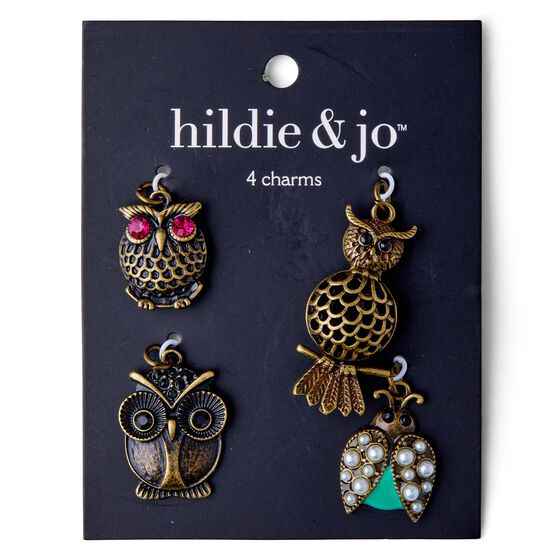 4ct Antique Gold Owl & Bug Charms by hildie & jo