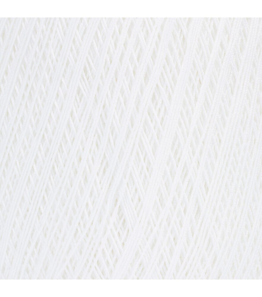 Aunt Lydia's 2730yds Jumbo Cotton Crochet Thread, White, swatch, image 1