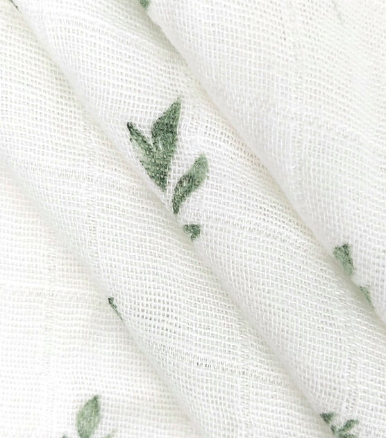 Fresh Picked Leaves Cotton Swaddle Nursery Fabric by Lil' POP!, , hi-res, image 2
